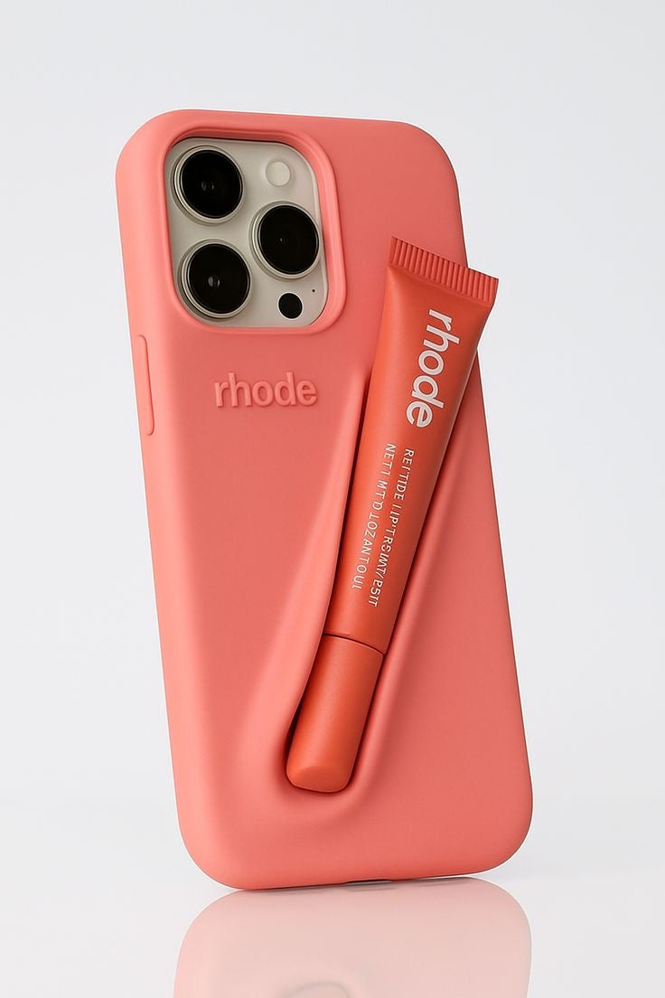 Rhode Phone Case Orange + Lip Gloss