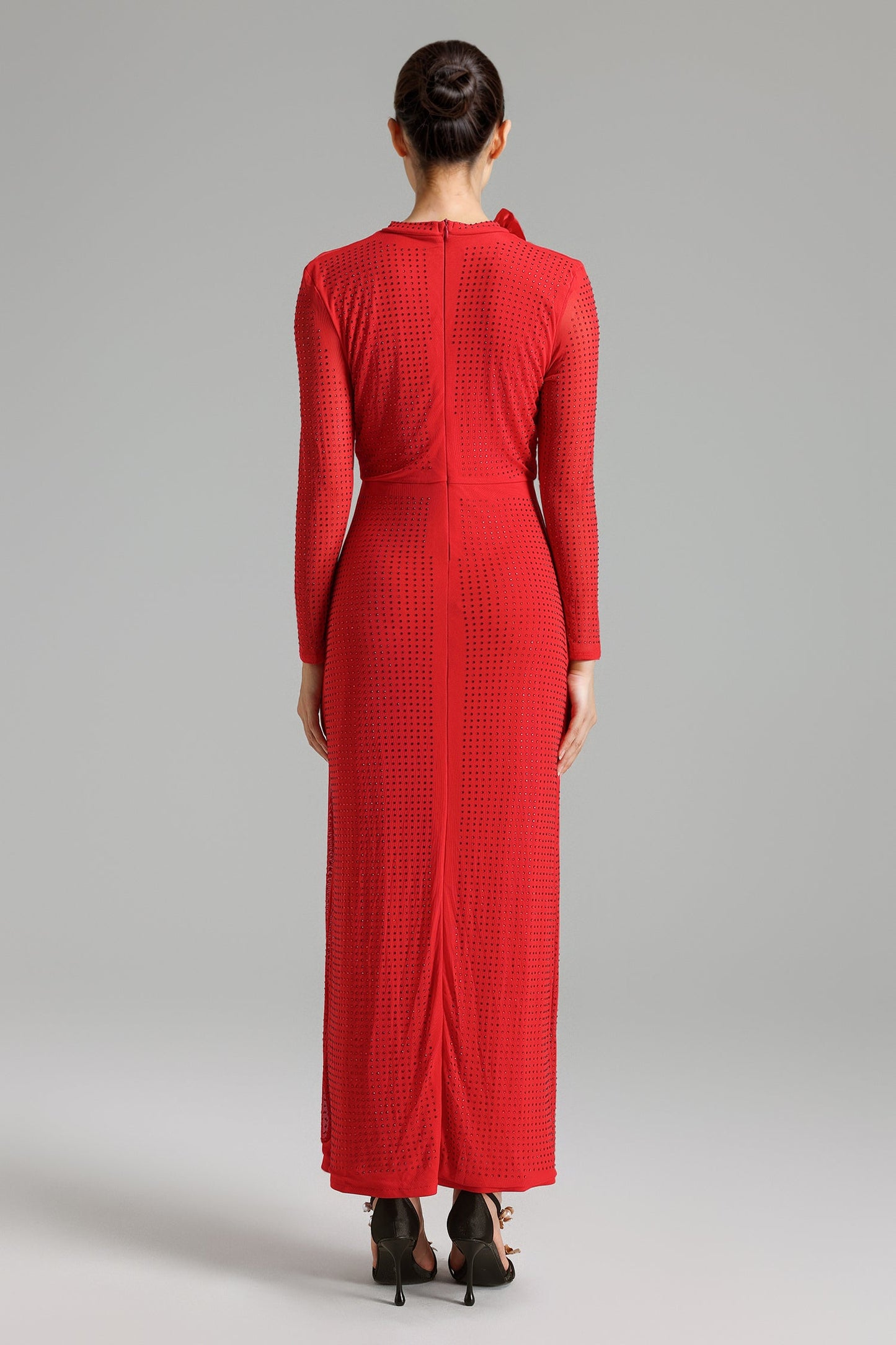 DALIA - Diamante Red Maxi Dress