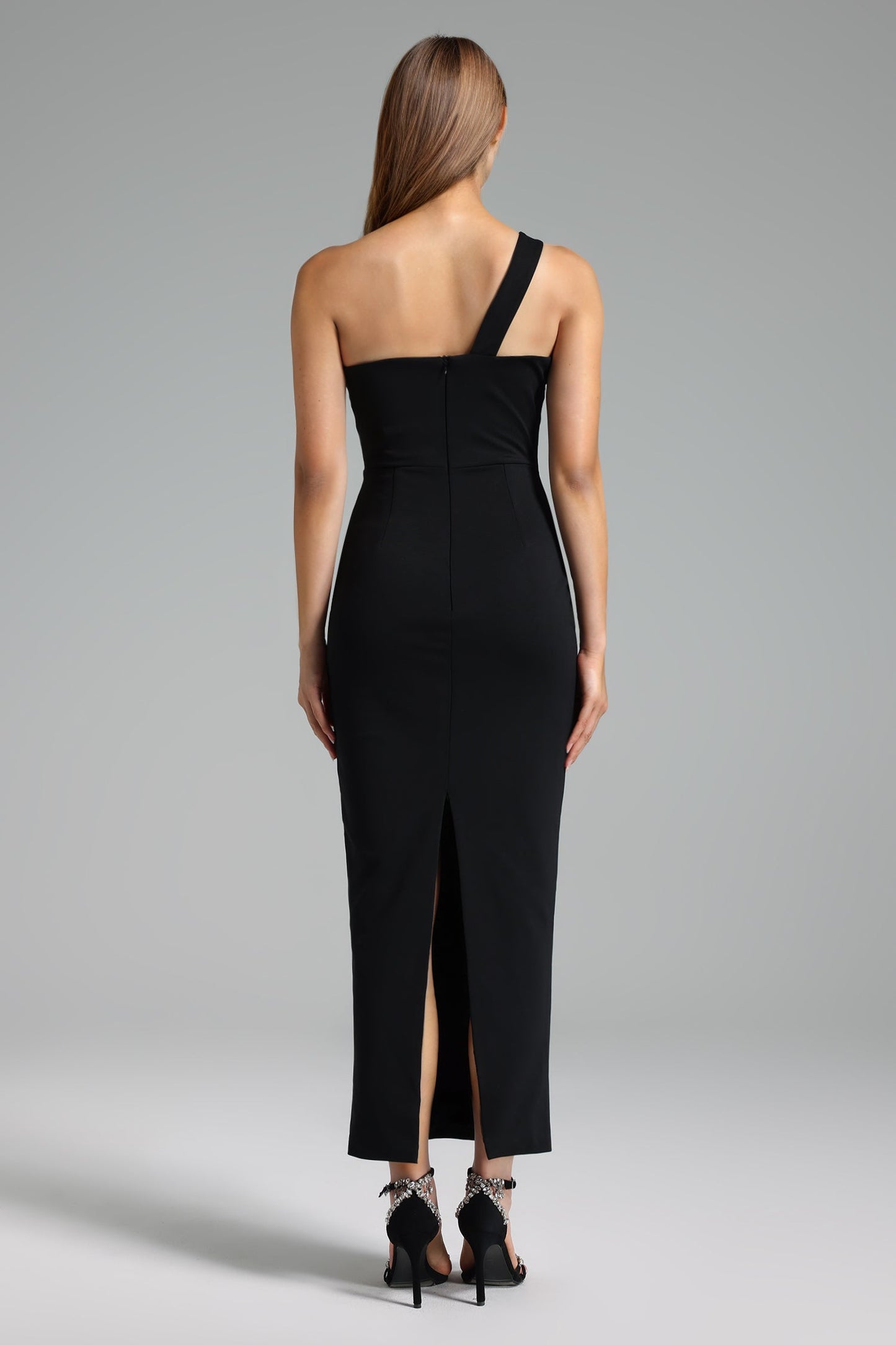 DALIA - One Shouder Lace Up Maxi Dress