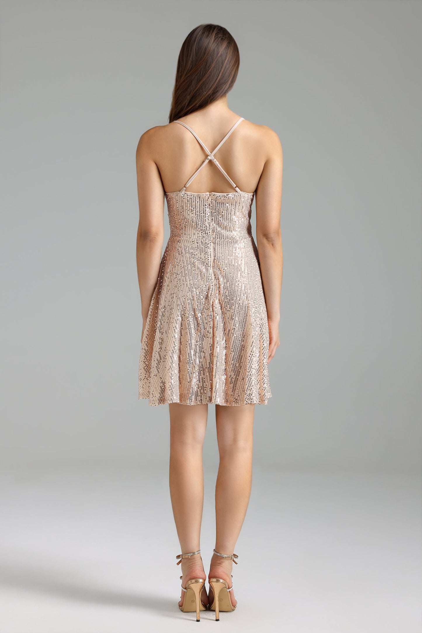 DALIA - Sleeveless Sequin Mini Dress
