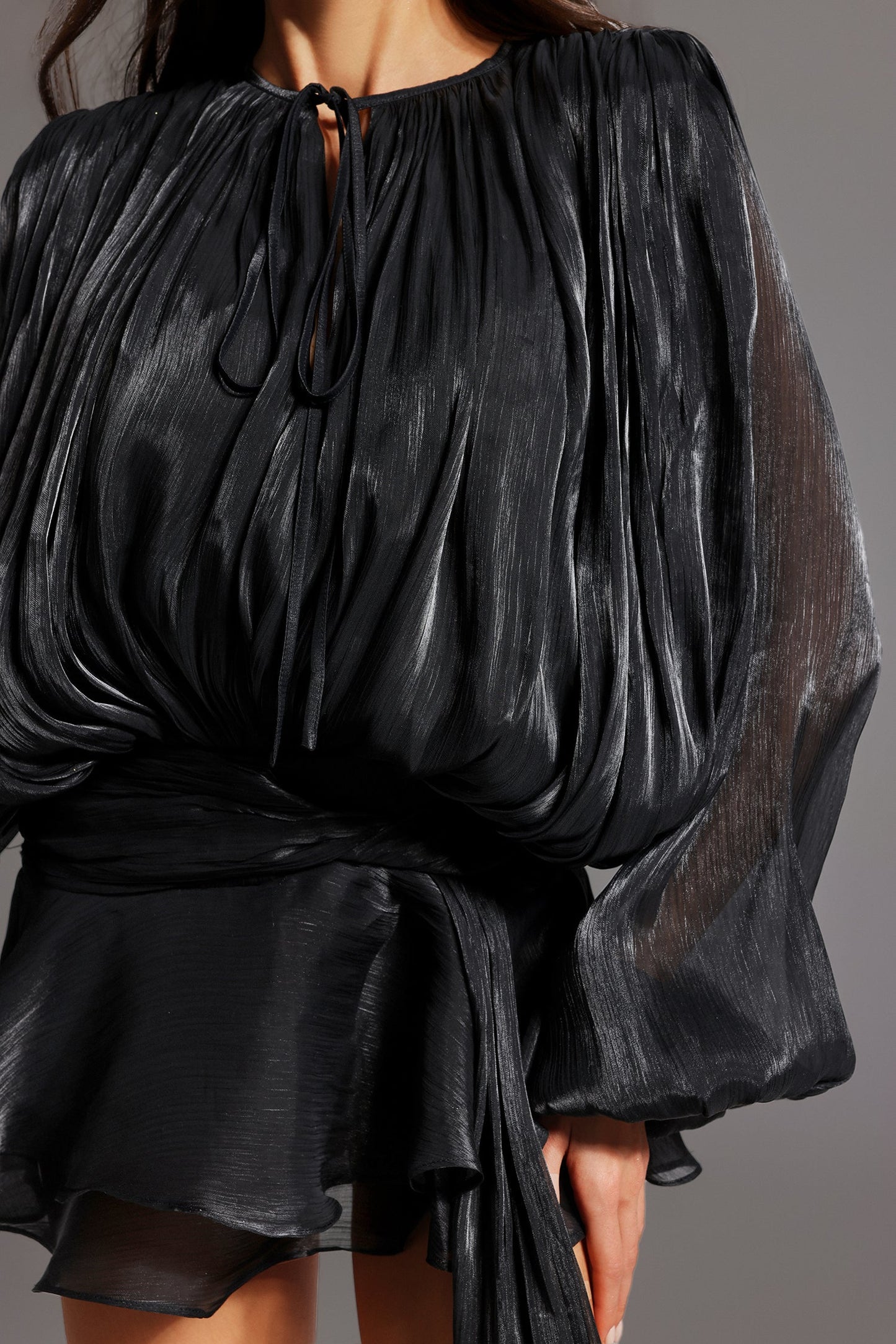 DALIA - Yoland Long Sleeve Lacing Mini Dress