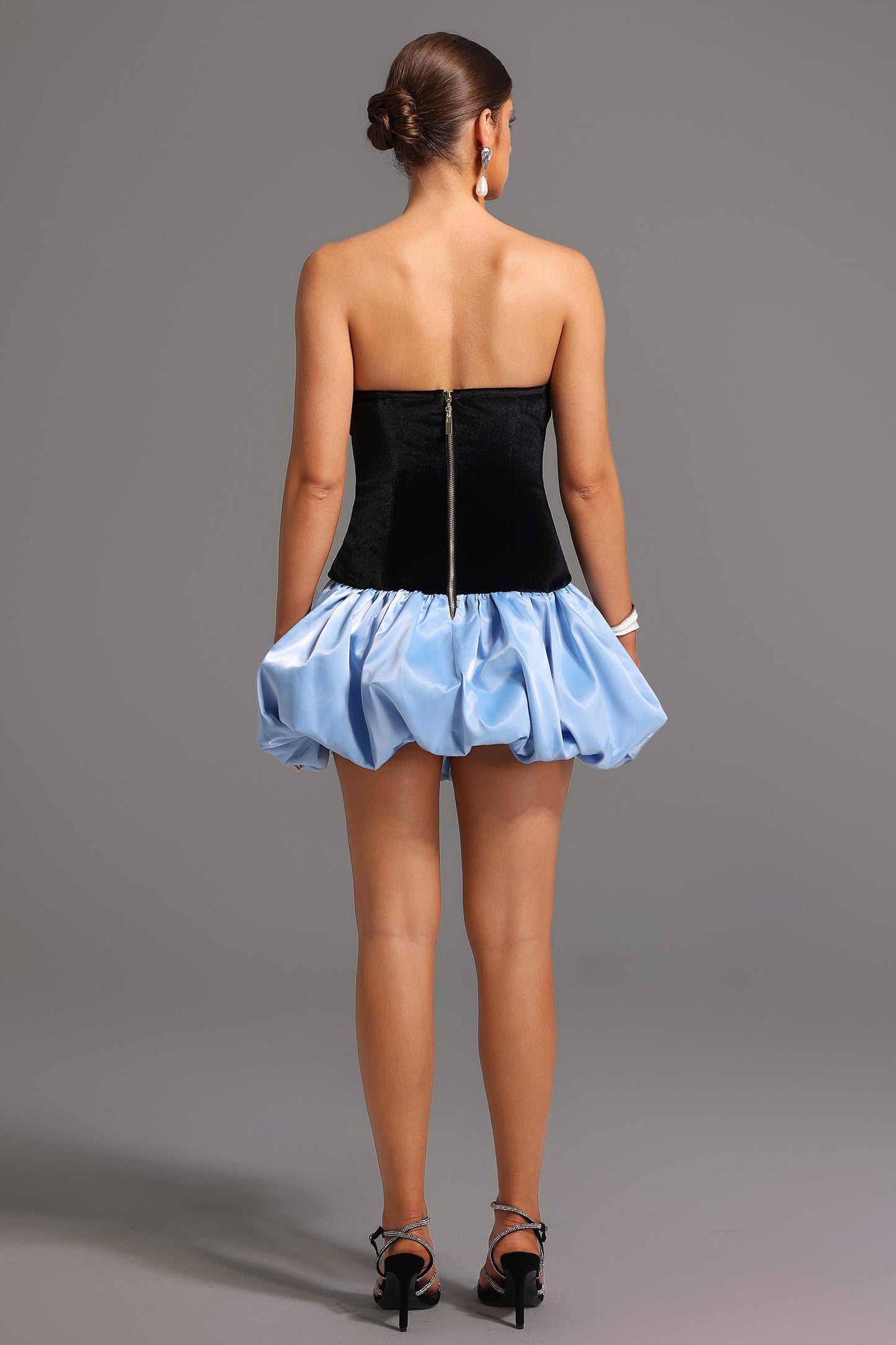 DALIA - Vla Strapless Deep-V Mini Dress