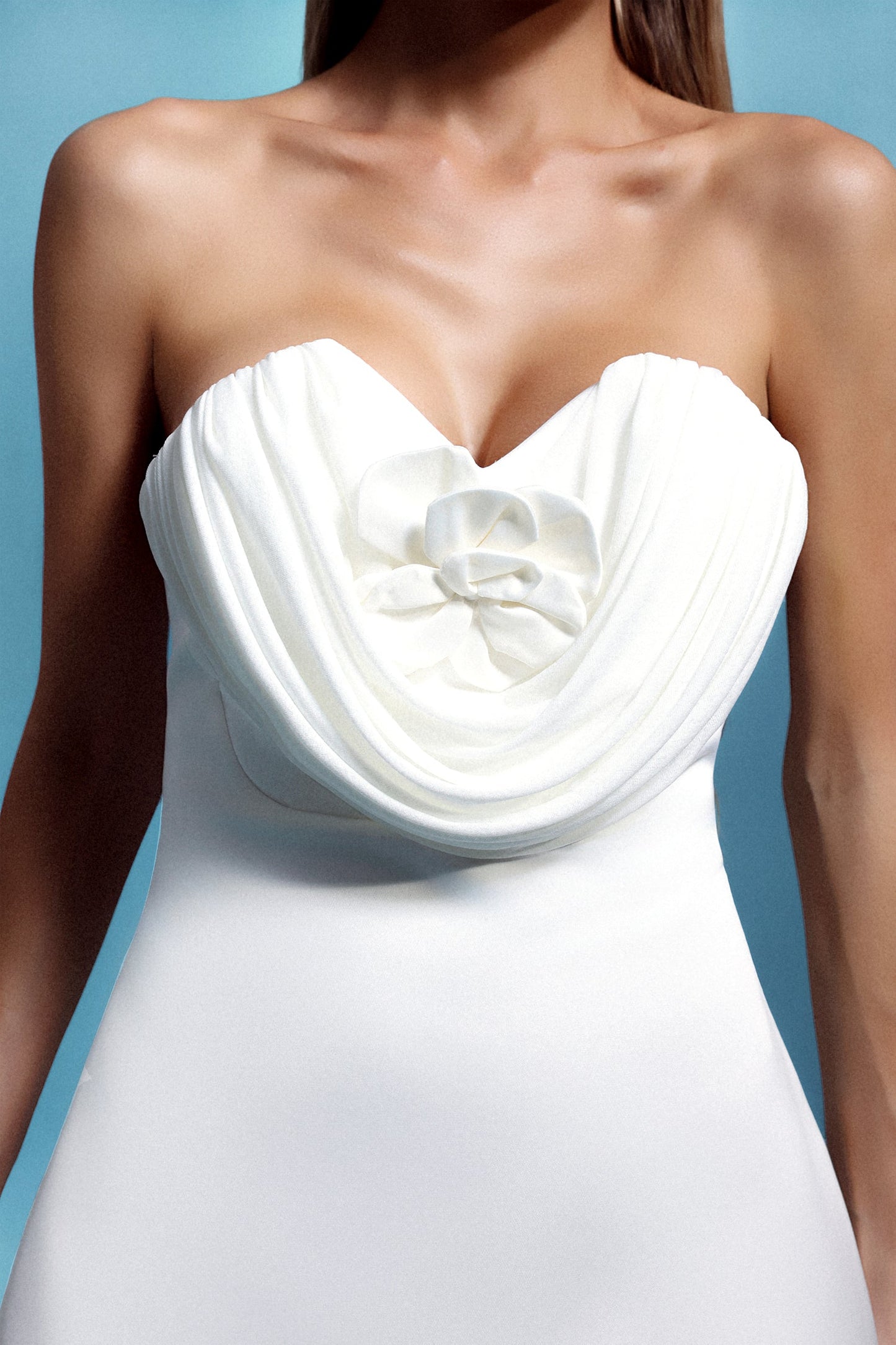 DALIA - Villa Strapless Flower Mini Dress