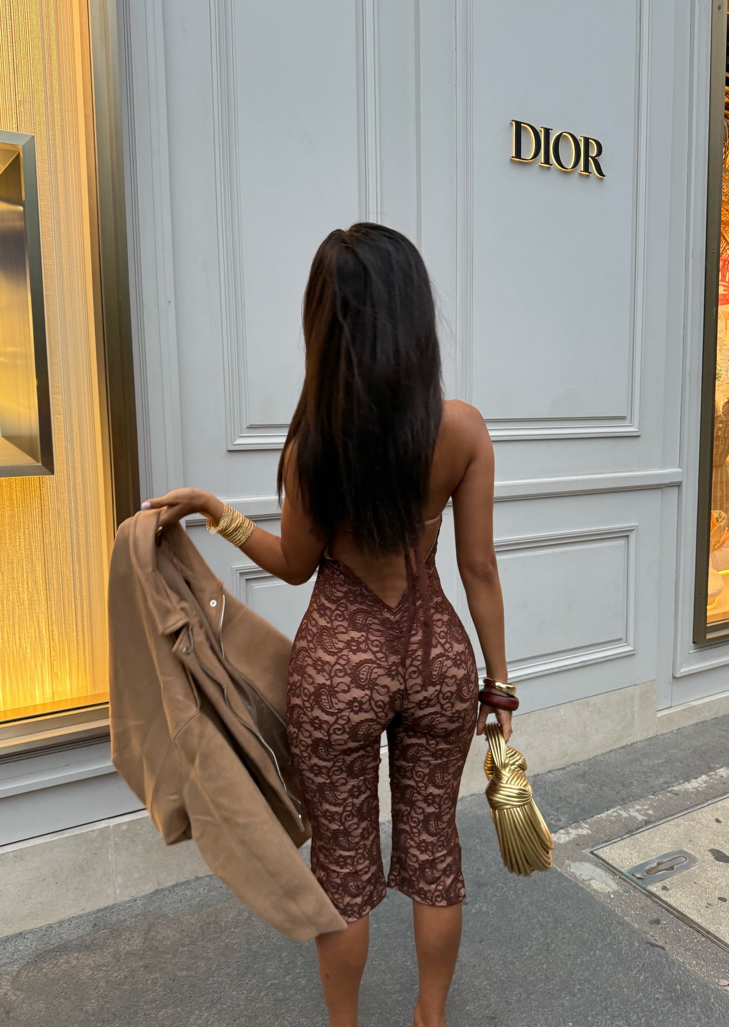 DALIA - Capri Jumpsuit - Brown