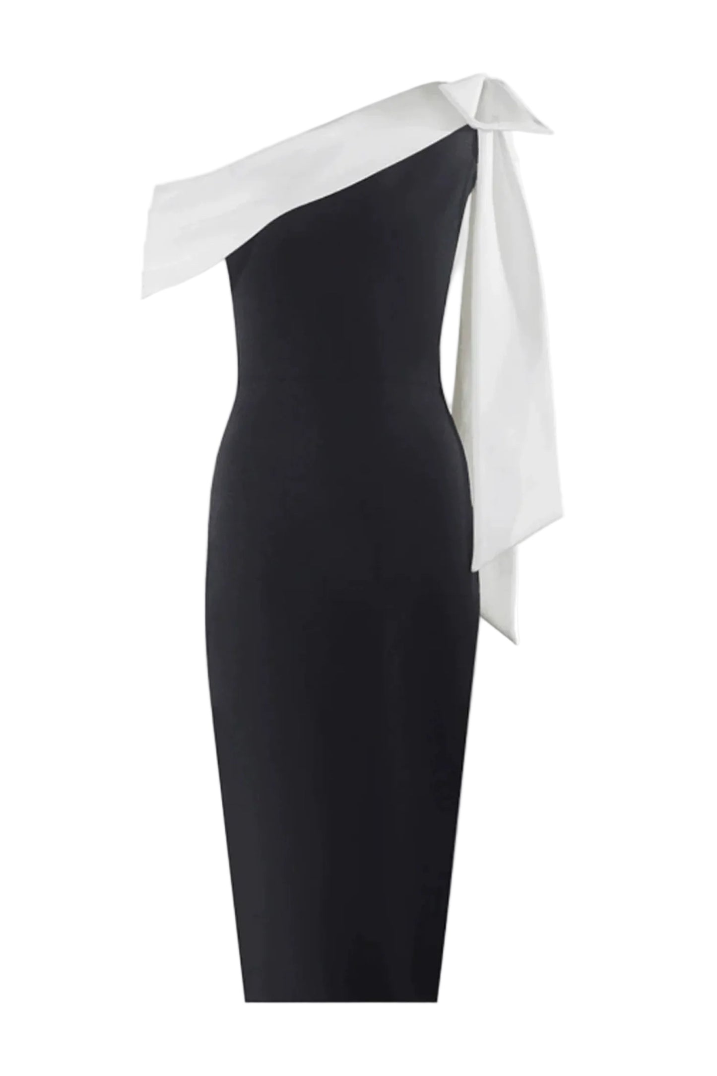 DALIA - One Shoulder Bandage Dress In Black