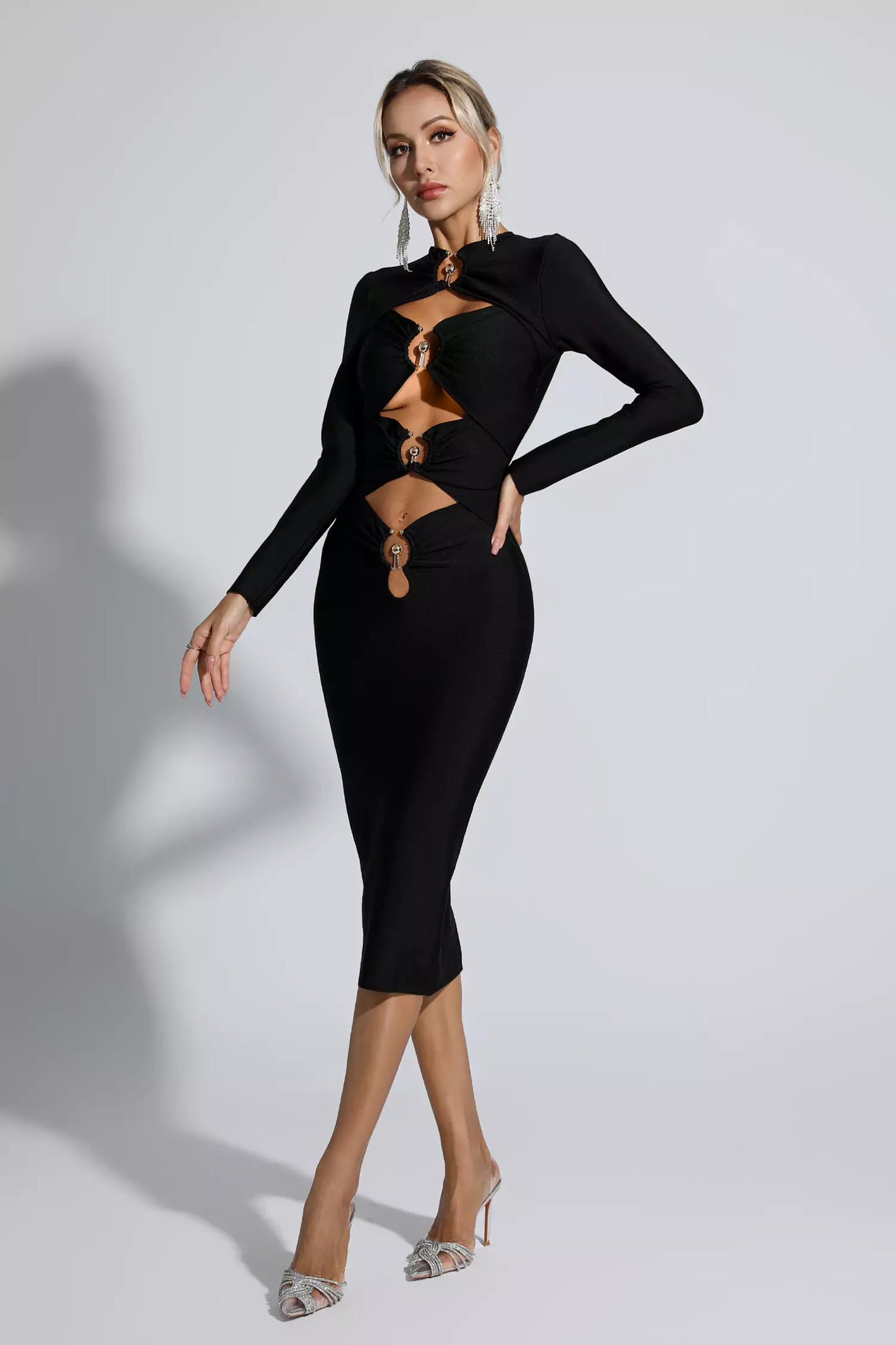 DALIA - Cut Out Bandage Midi Dress
