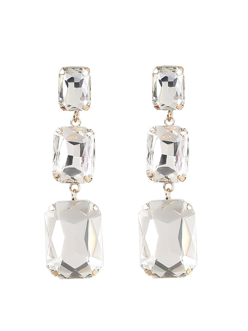 Adalyn Crystal Gem Drap Earrings