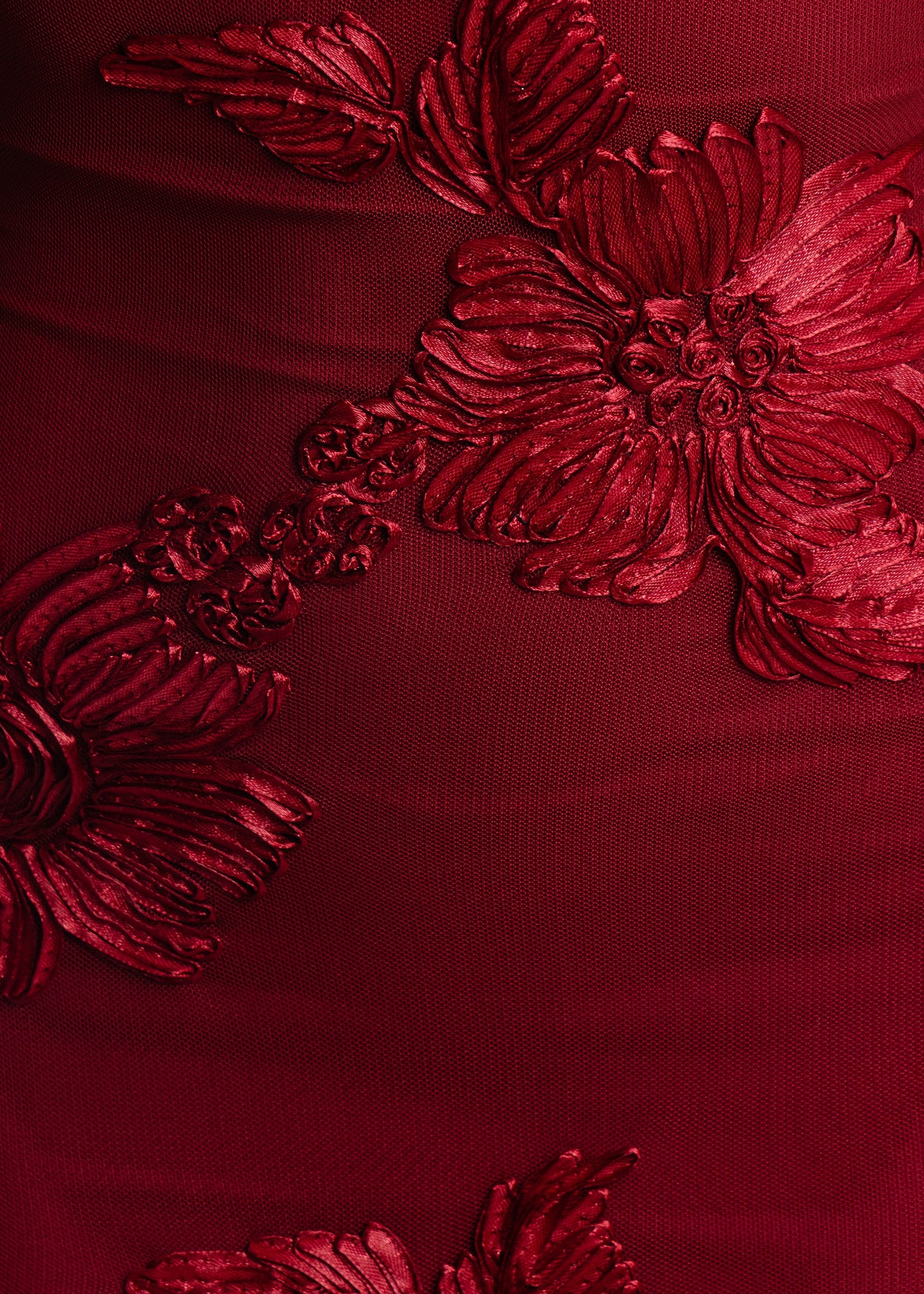 DALIA - Flower Maxi Dress - Wine