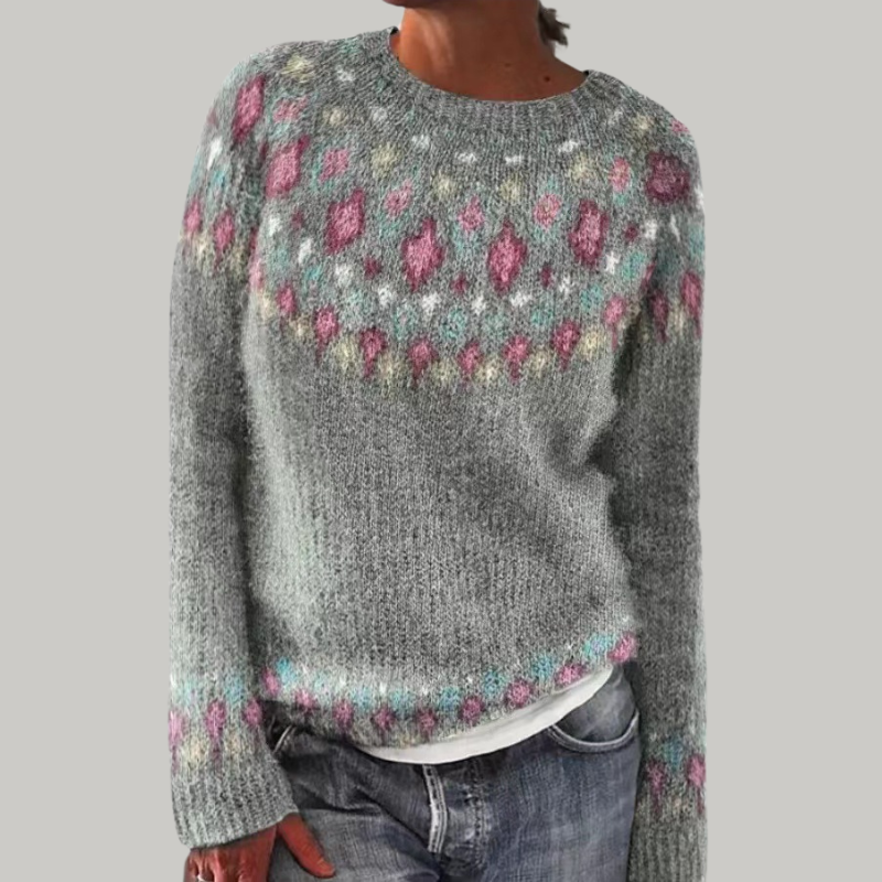 DALIA - Faith Patterned Knit Sweater