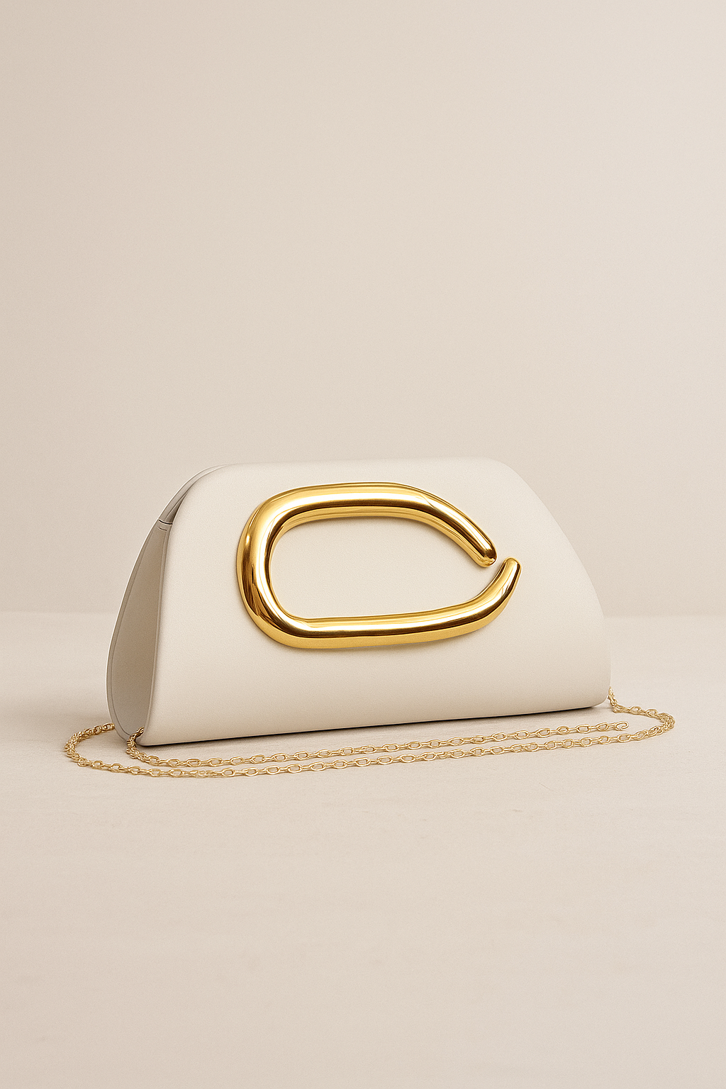 DALIA - Sculpted Gold-Detail Evening Clutch