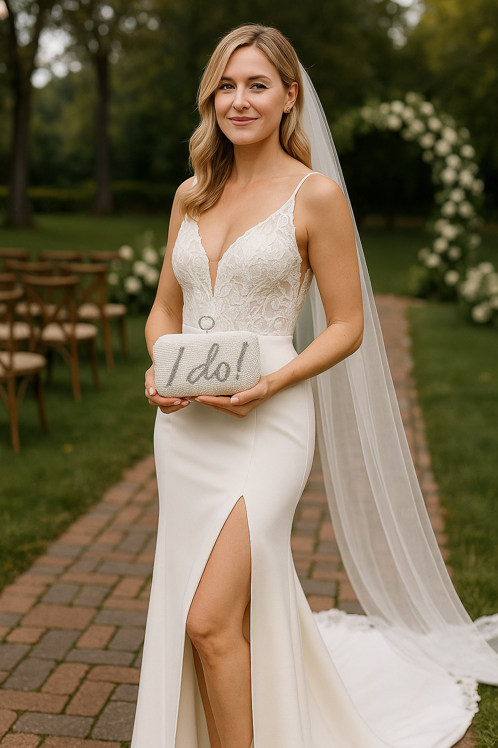 DALIA - “I Do” Pearl Bridal Clutch