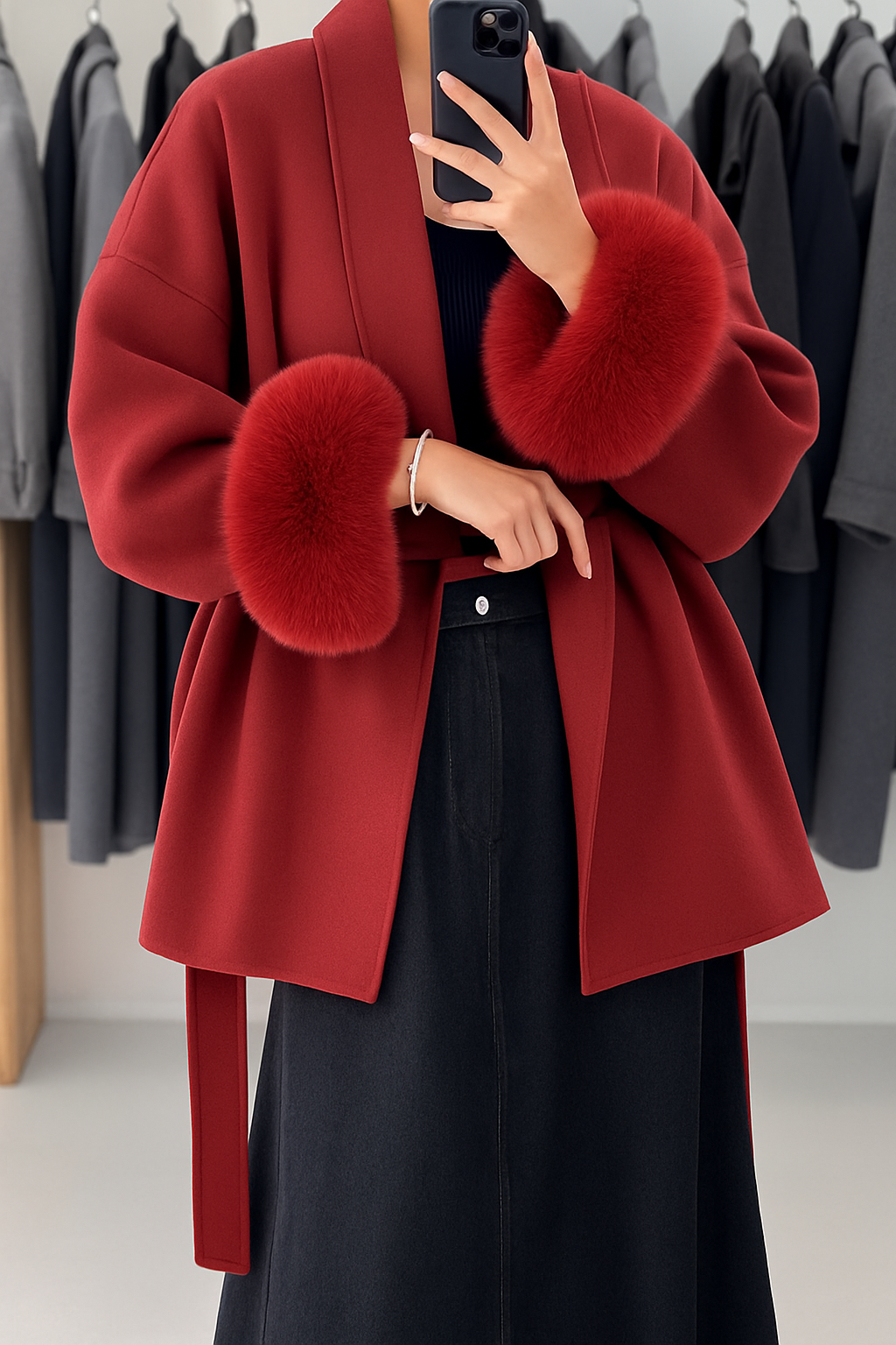 DALIA - Woolen Coat Women Chic Short