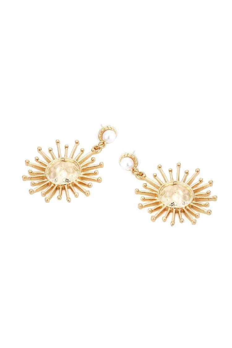 Tigerlily Pearl Sun Earrings