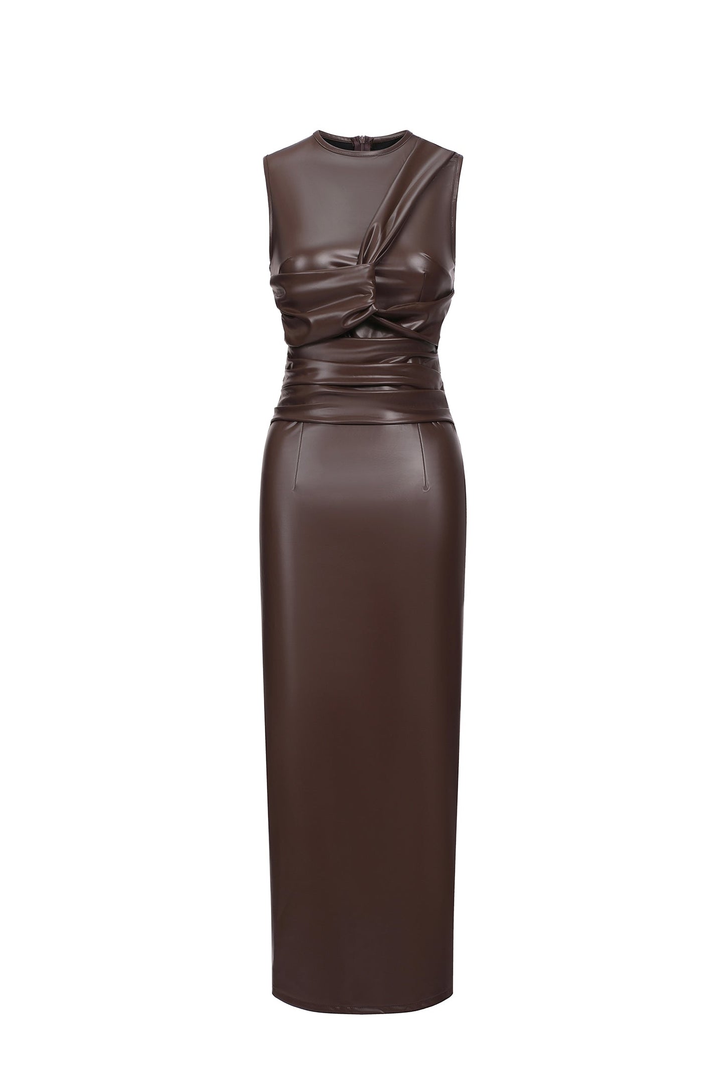DALIA - Leather Midi Dress