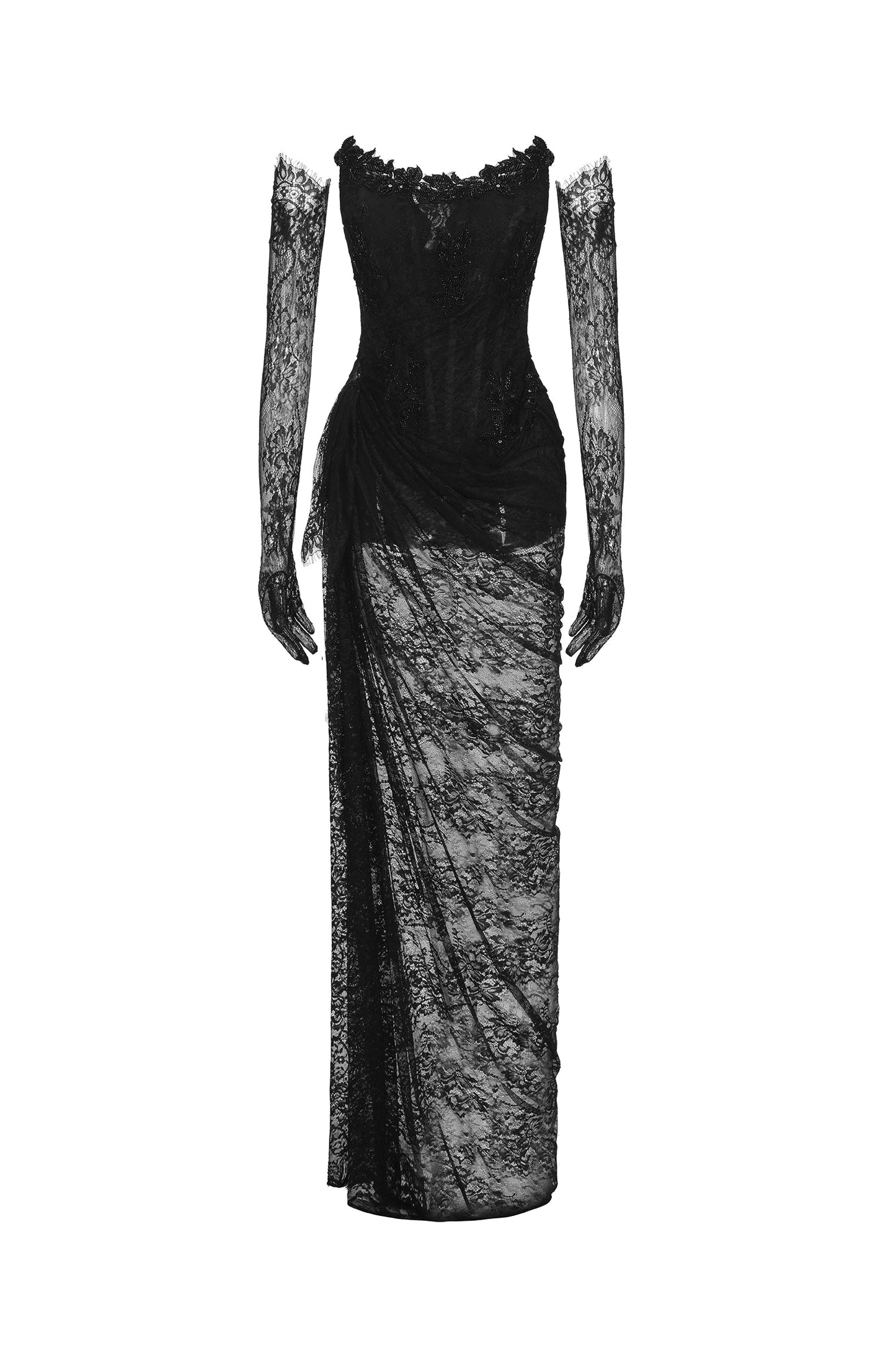 DALIA - Thandiwe Lace Strapless Maxi Dress