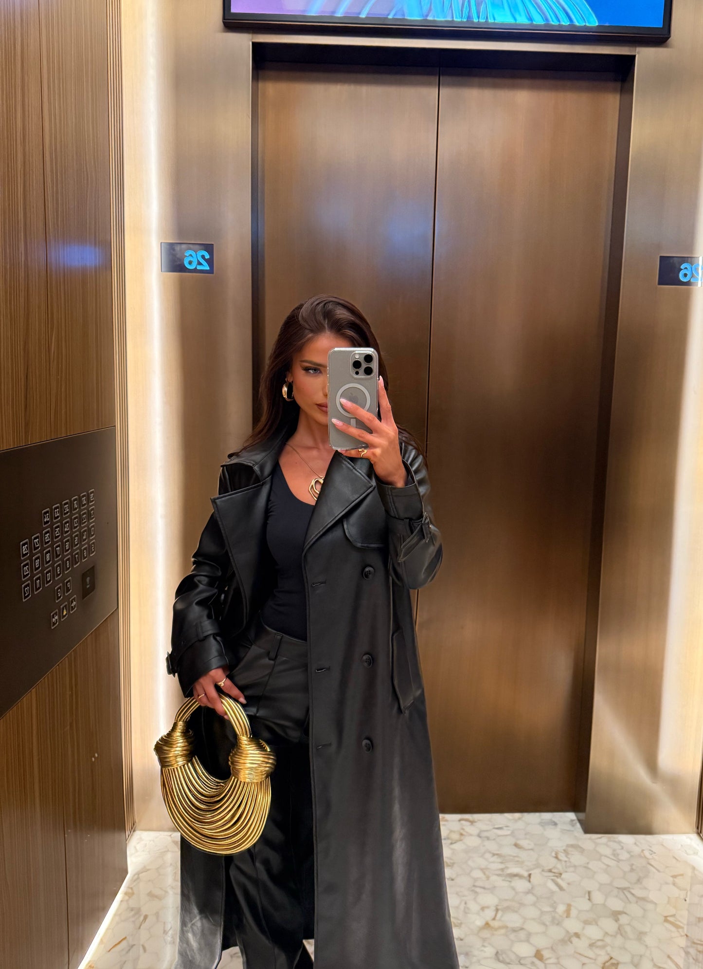 DALIA - Premium Leather Trench Coat