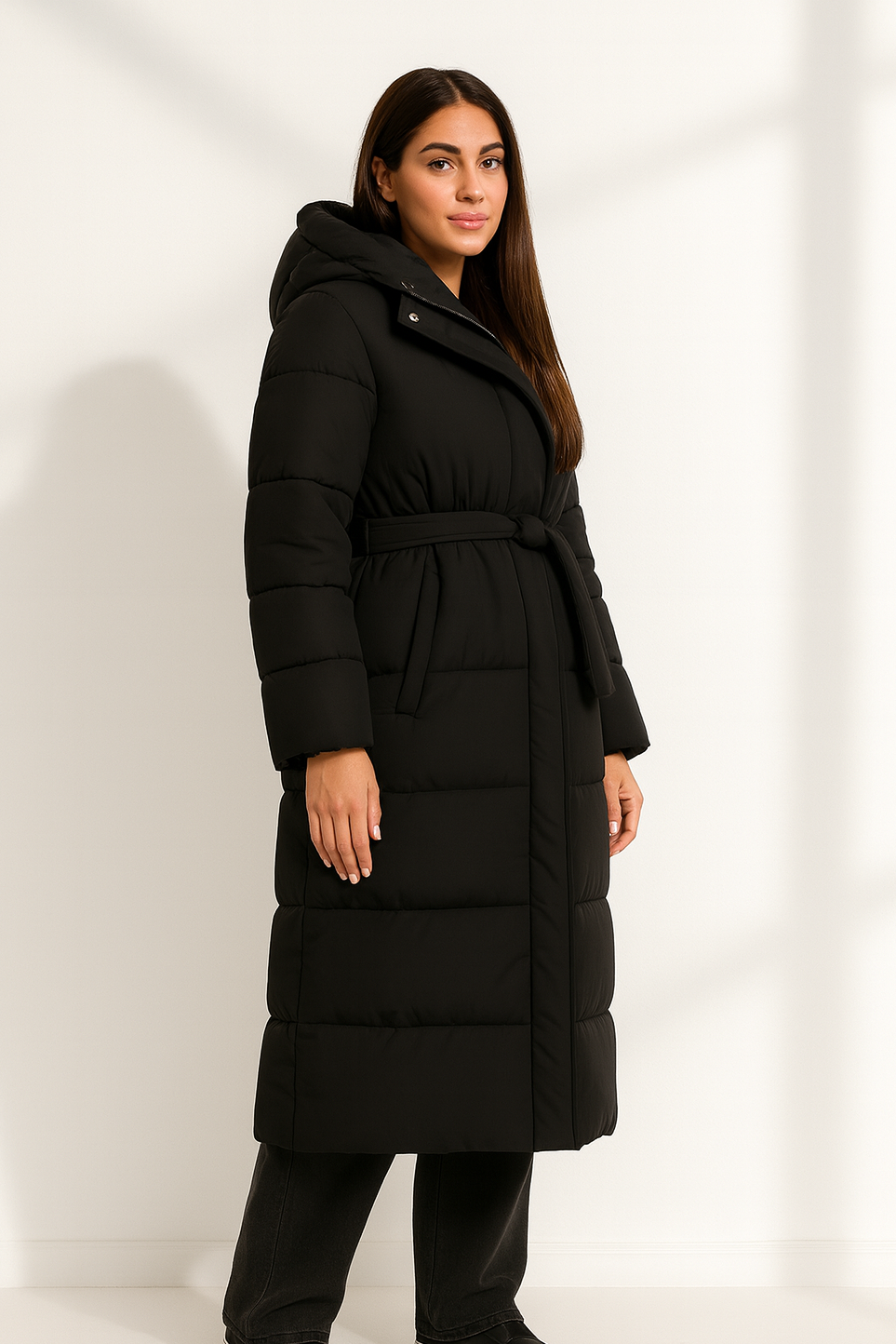DALIA - Parka Noir Luxe