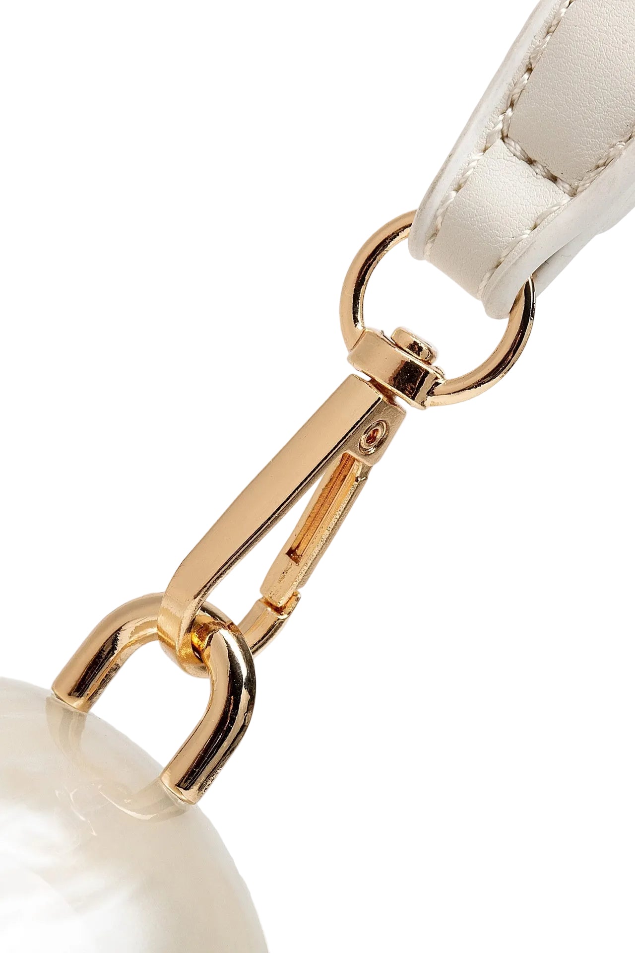 DALIA - Torebka na jajko z perłowym paskiem