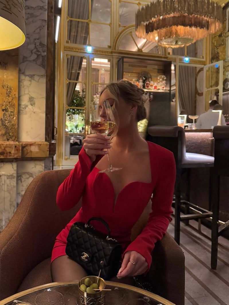 DALIA - Heart Red Mini Dress