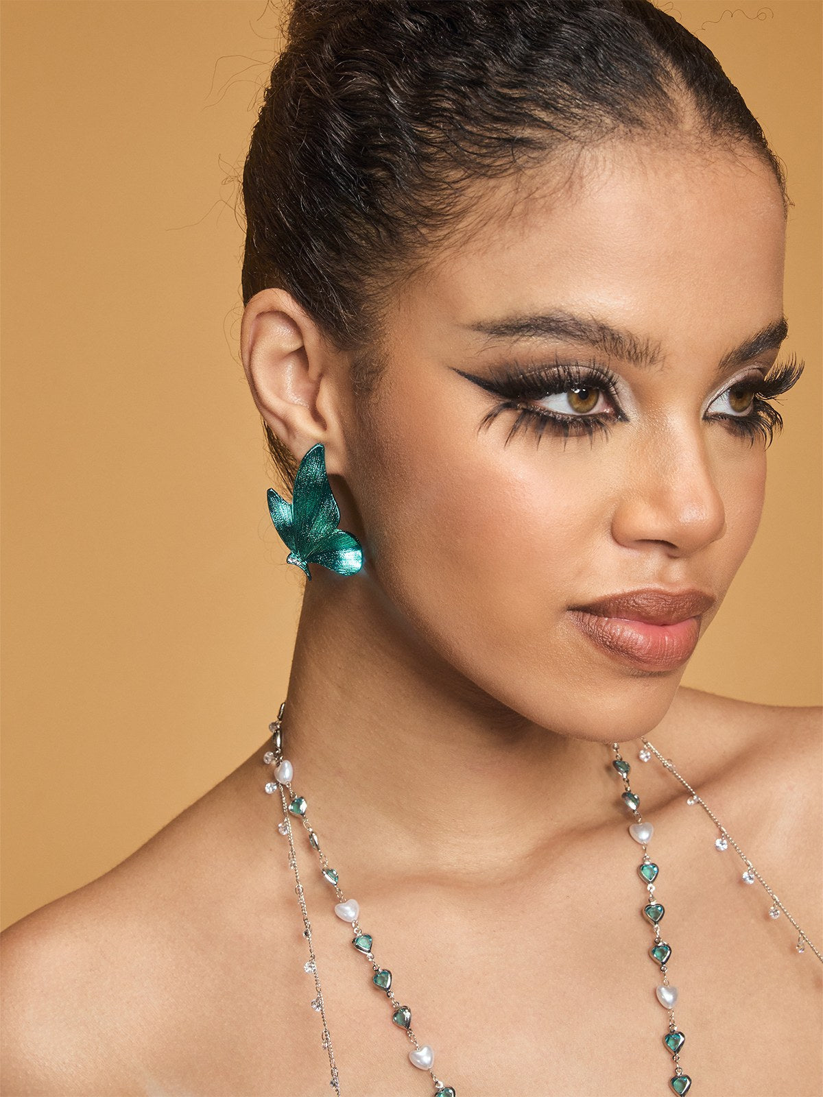 DALIA - Butterfly Earrings - Green