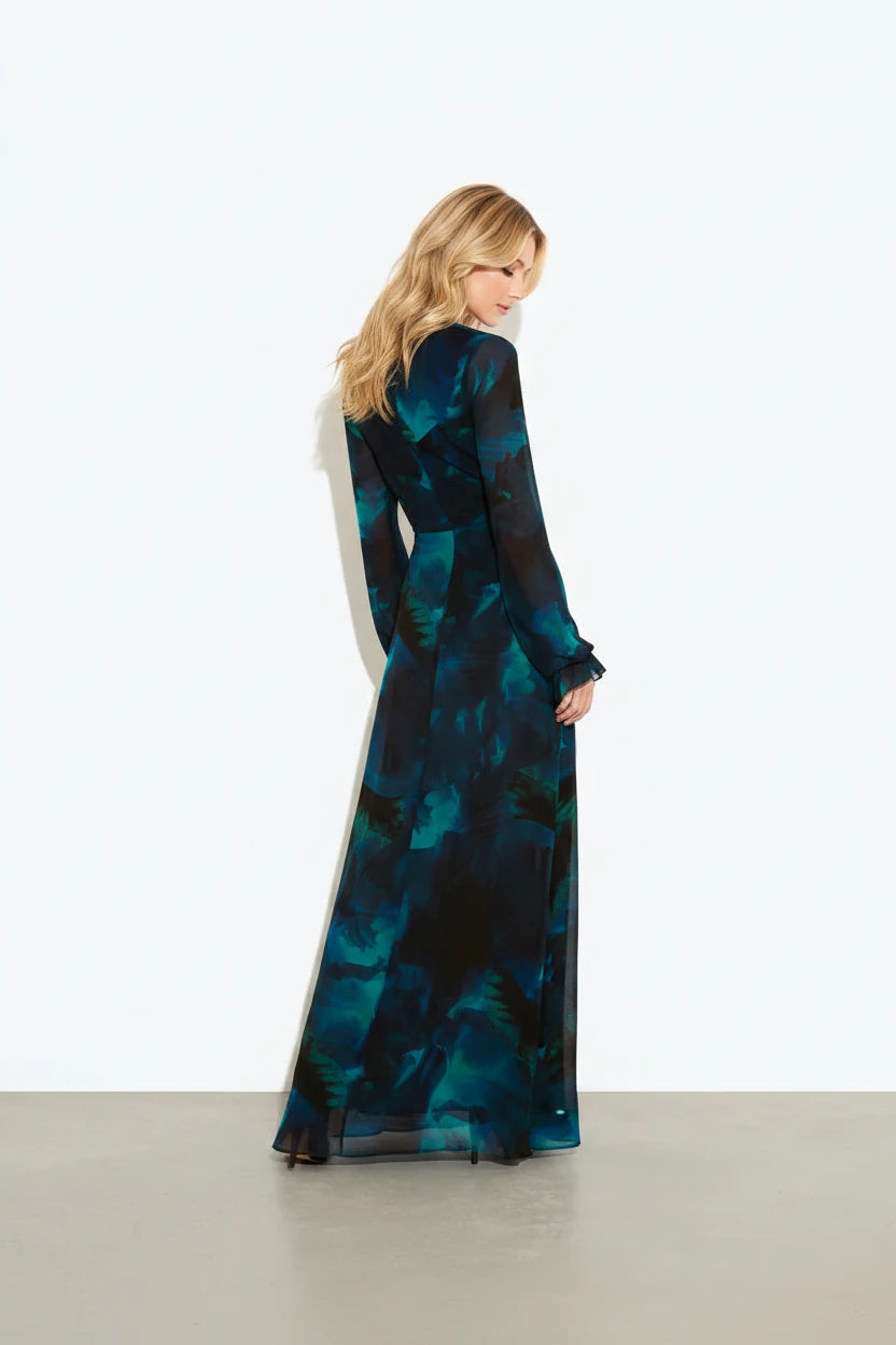 DALIA - Tie-Dye Bell Sleeve Maxi Dress