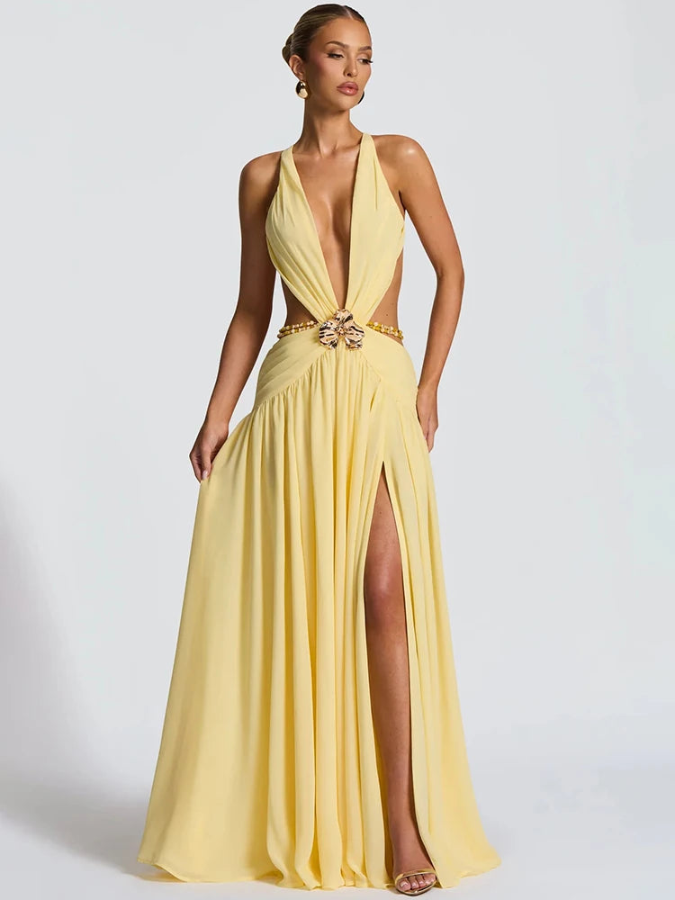 DALIA - Hawai Maxi Dress - Yellow
