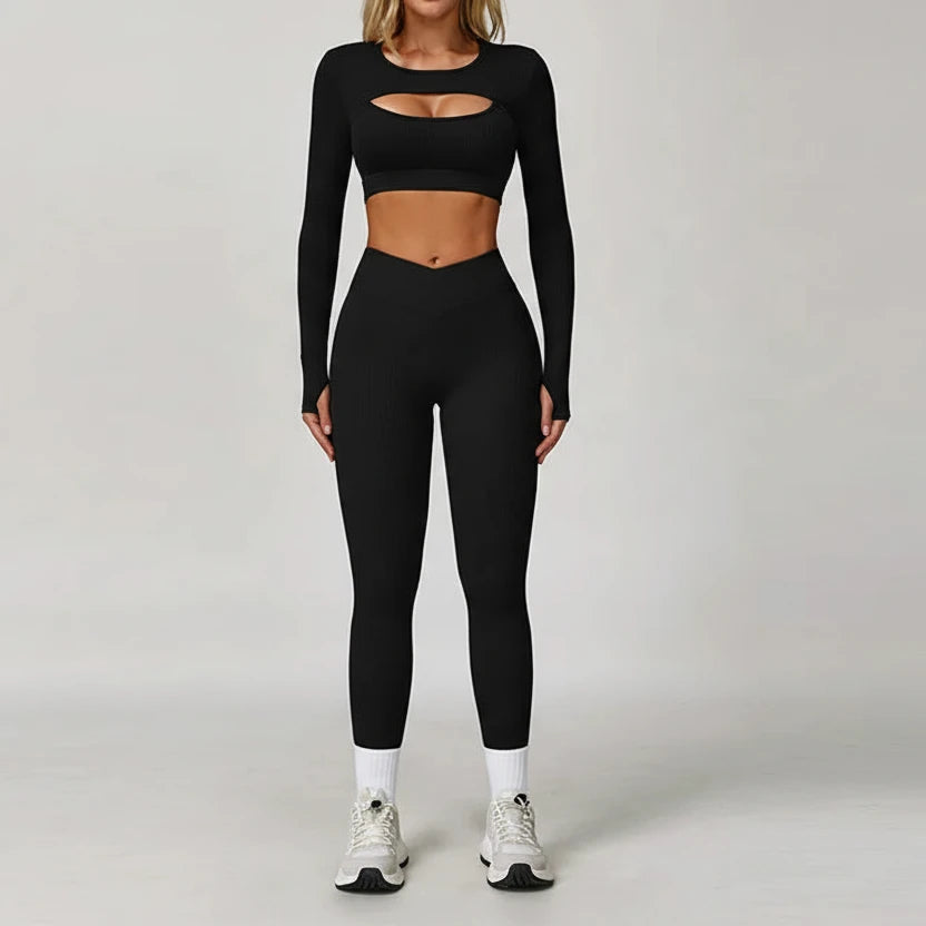 DALIA - Set met lange mouwen en uitsnijdingen