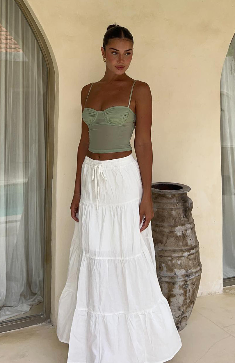 DALIA - Ibiza Maxi Skirt White
