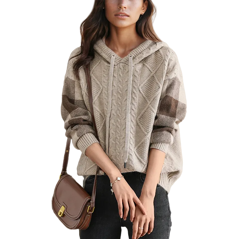DALIA - Jacquard Hooded Sweater