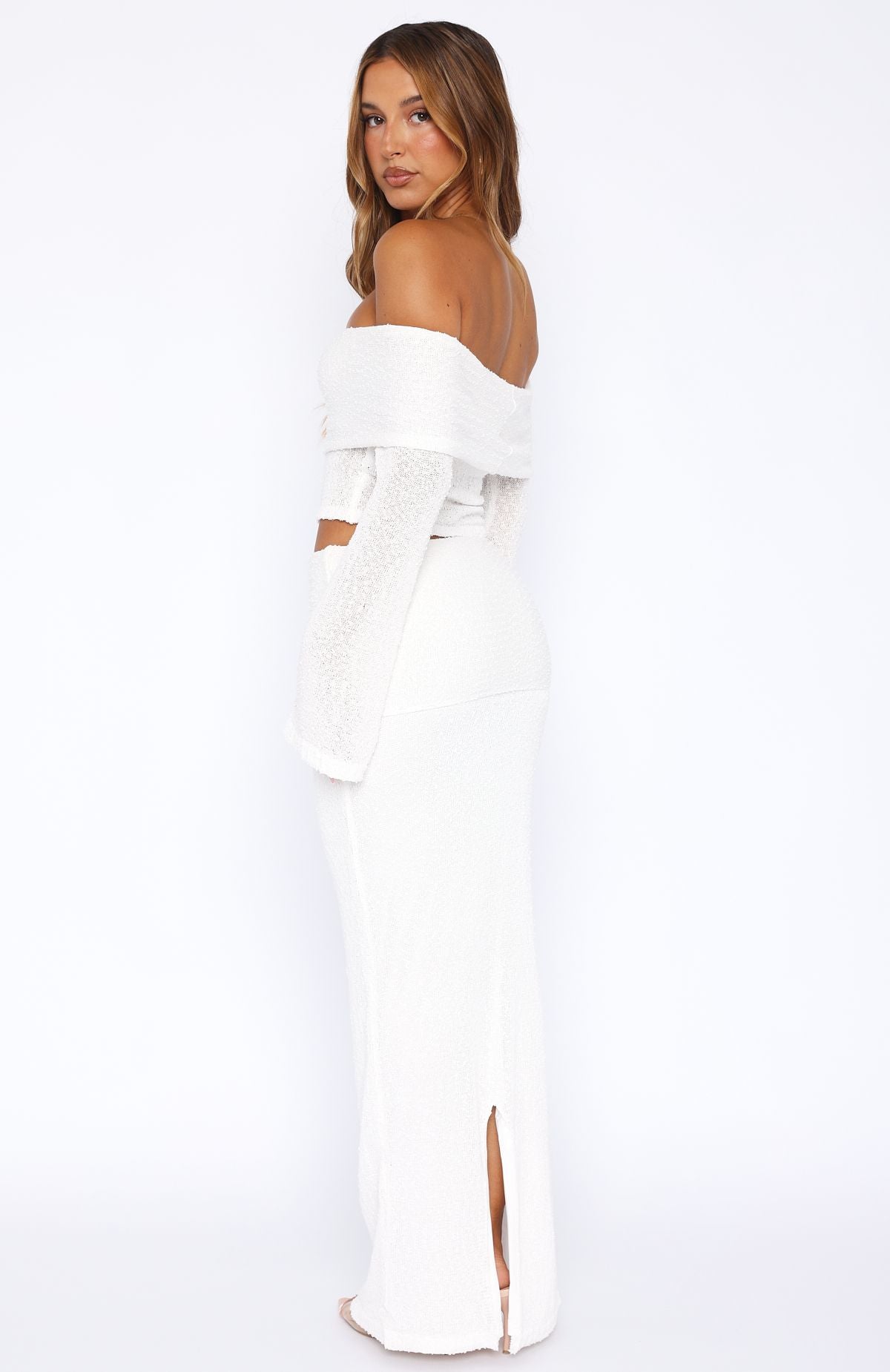 DALIA - Knit Maxi Set White