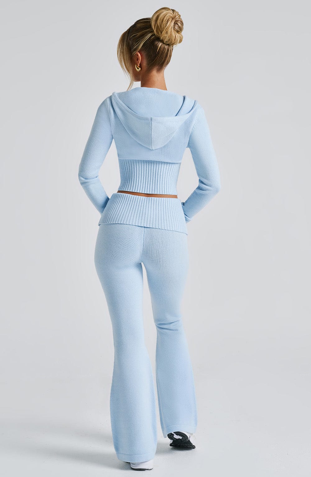 DALIA Knit Hoodie Set - Baby Blue