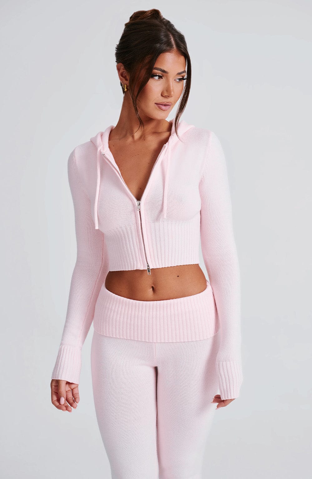DALIA Knit Hoodie Set - Pink