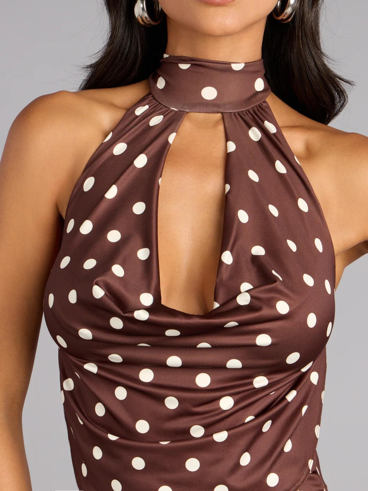 DALIA - Polka Dot Halter Top