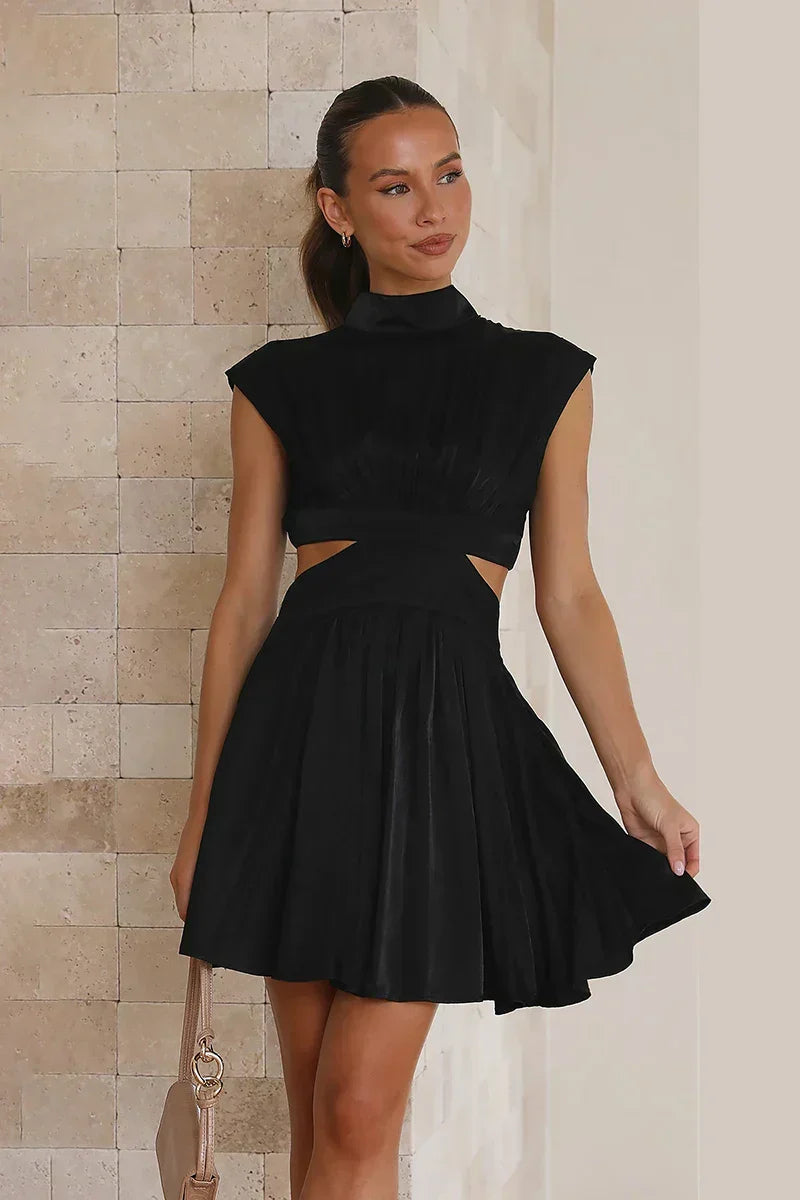 DALIA - Cute Mini Dress - Black