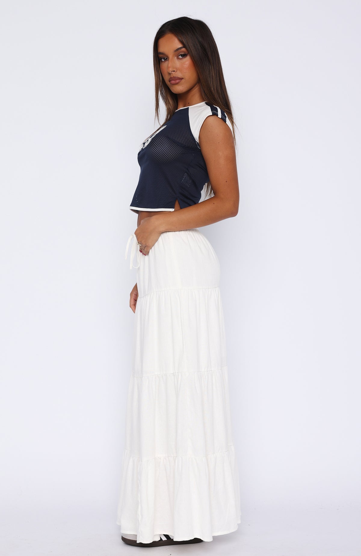 DALIA - Ibiza Maxi Skirt White
