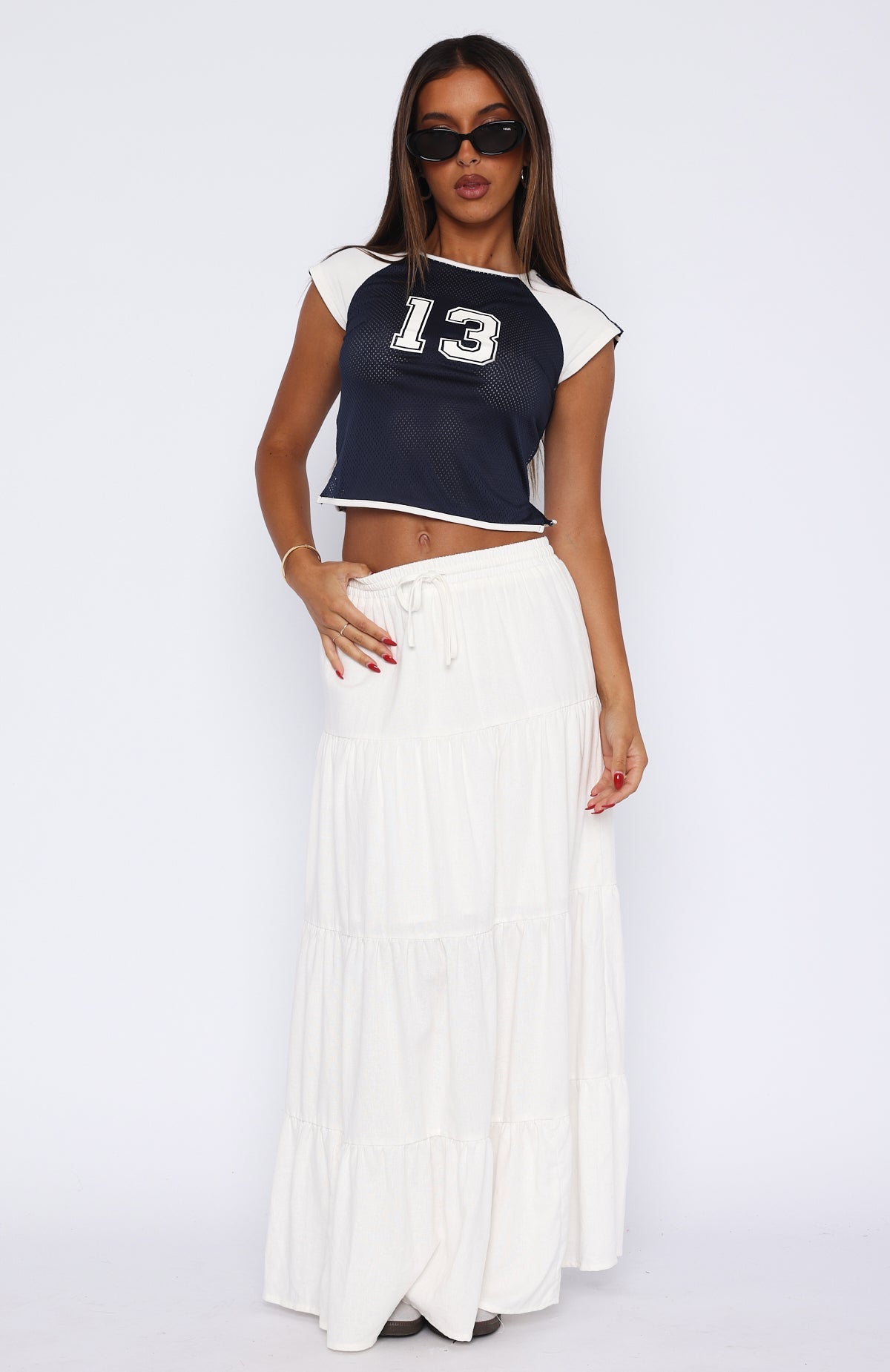 DALIA - Ibiza Maxi Skirt White