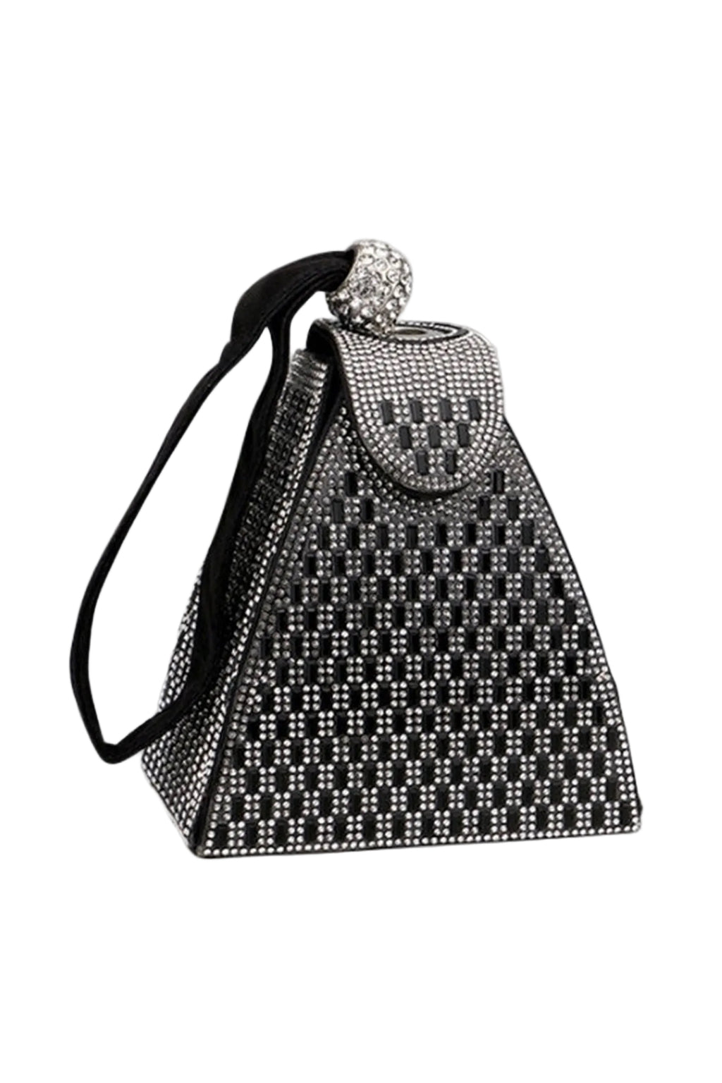 DALIA - Rhinestone-embellished Pyramid Handbag