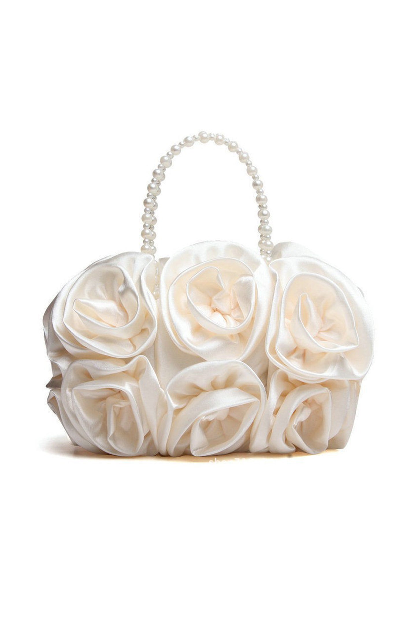DALIA - Handtas met satijnen rozetten en parels