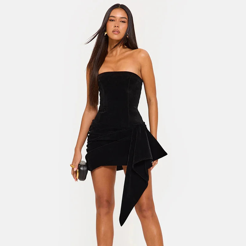 DALIA - Romantic Velvet Mini Dress