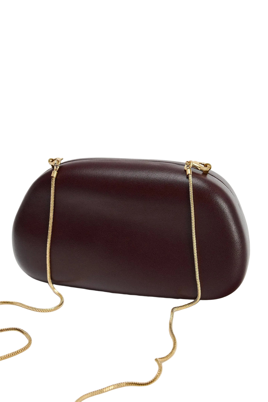 DALIA - Metal Box Bag in Burgundy