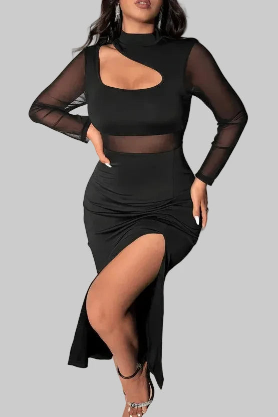 DALIA - Cut Out Maxi Dress Curve