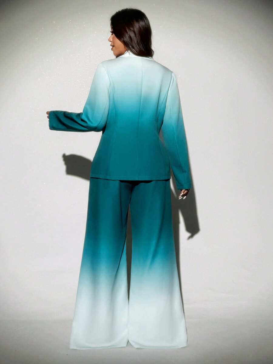 Viva Relle Plus-size ombre flared broek, elegante pakset