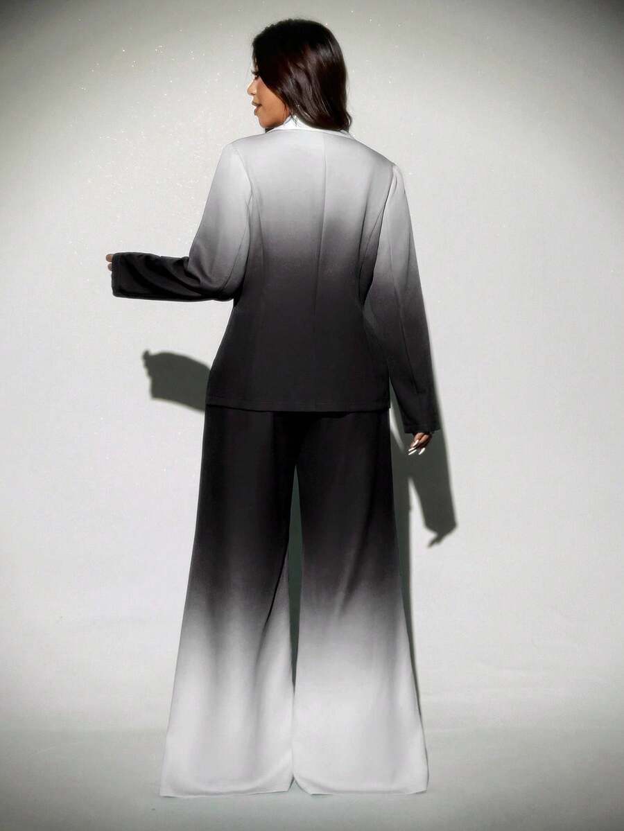 Viva Relle Plus-size ombre flared broek, elegante pakset