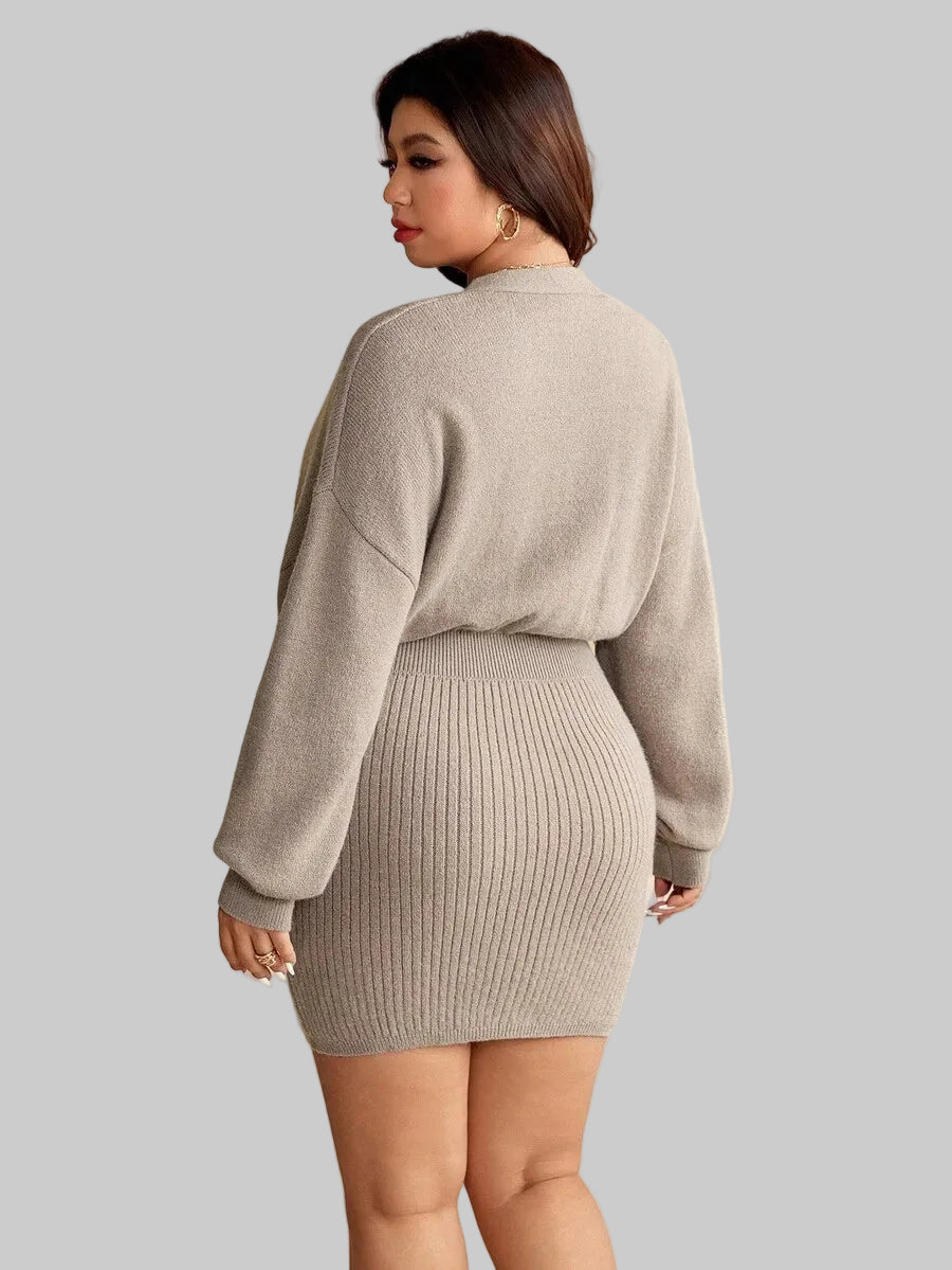 DALIA - Chic Knit Dress Curve