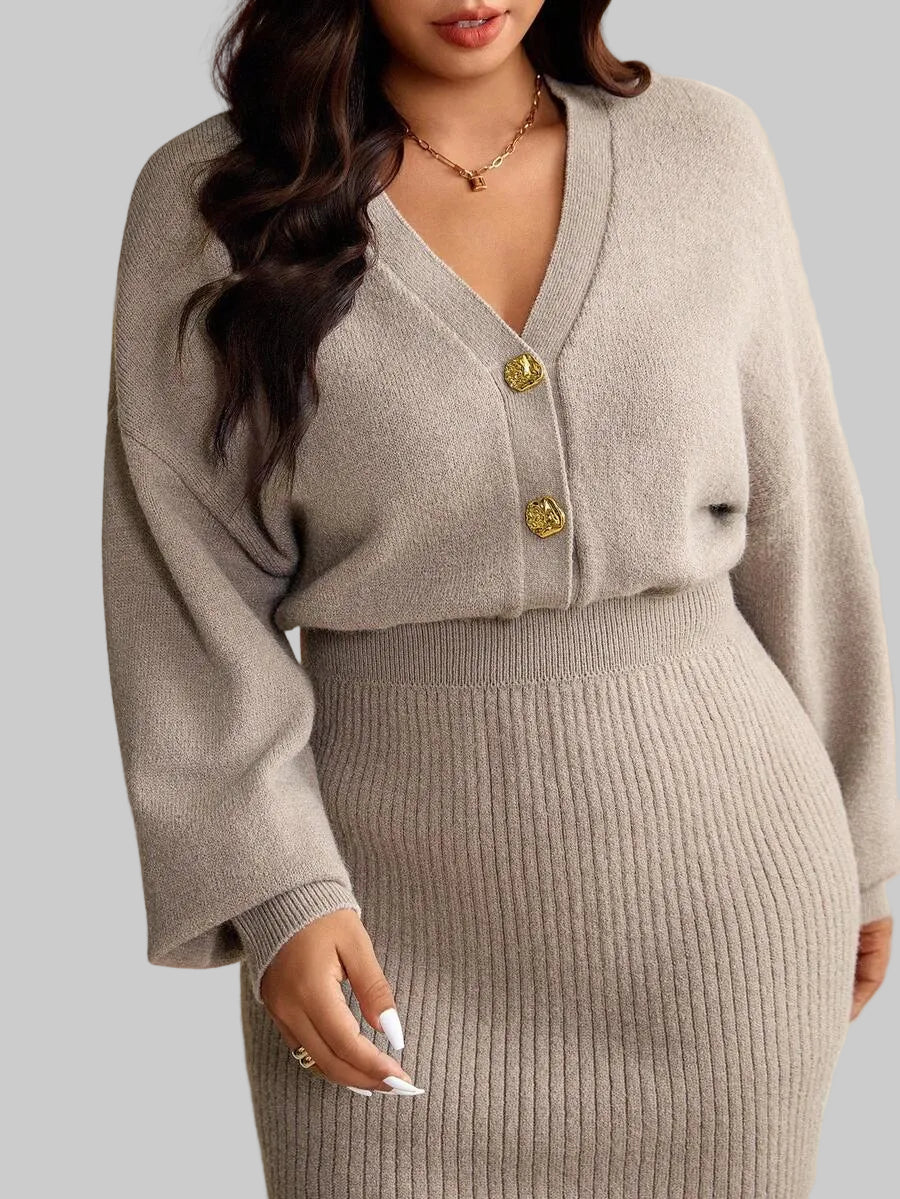 DALIA - Chic Knit Dress Curve
