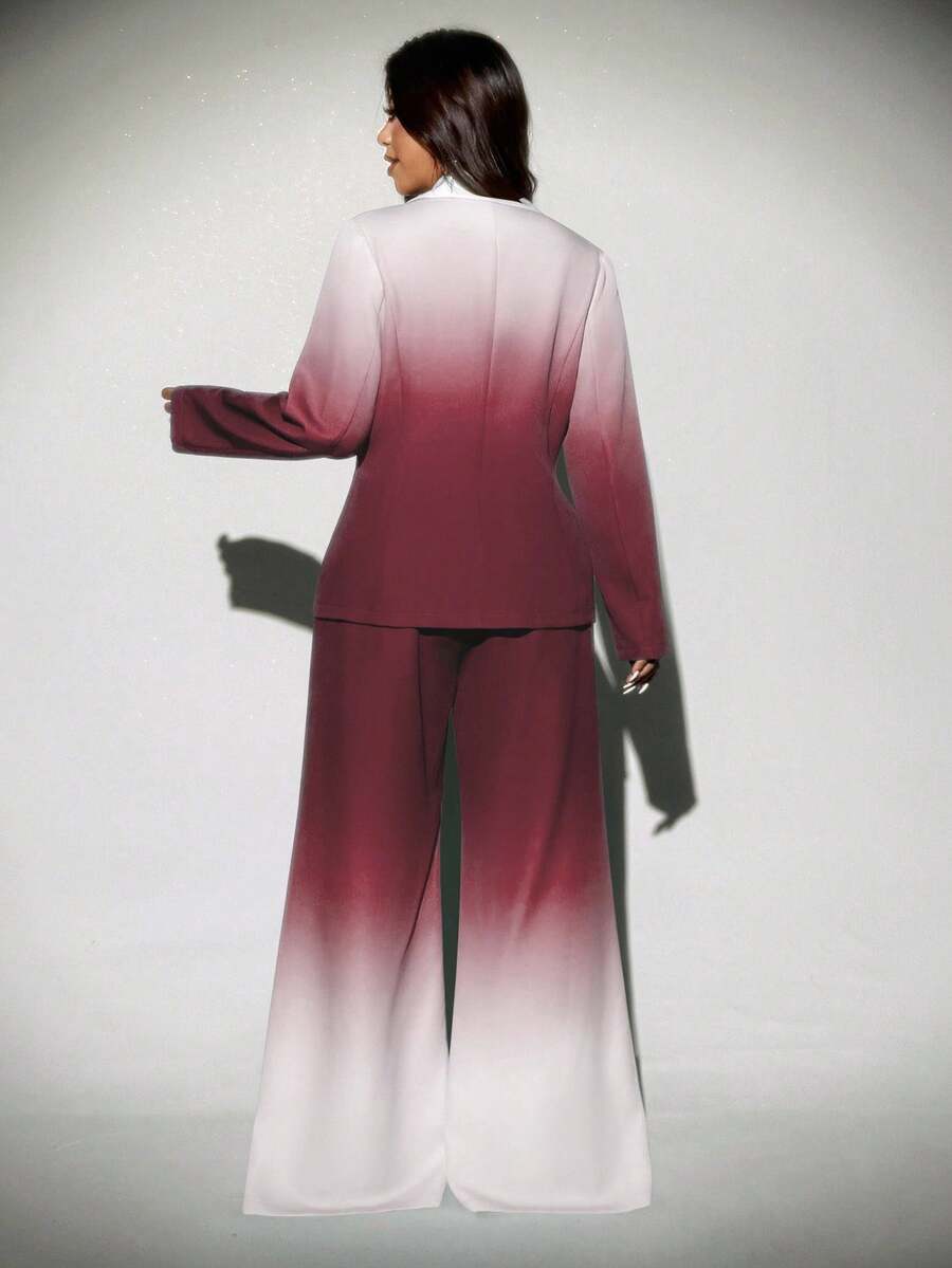 Viva Relle Plus-size ombre flared broek, elegante pakset