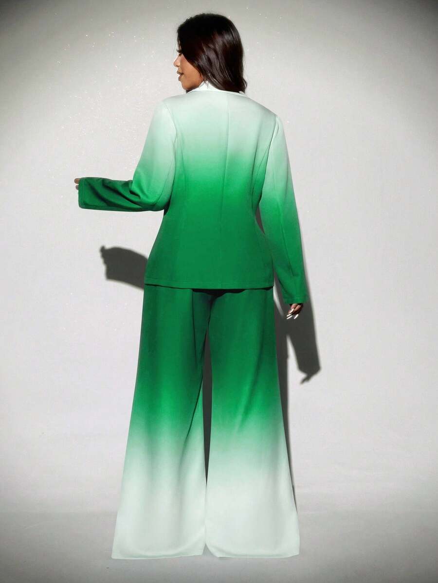 Viva Relle Plus-size ombre flared broek, elegante pakset