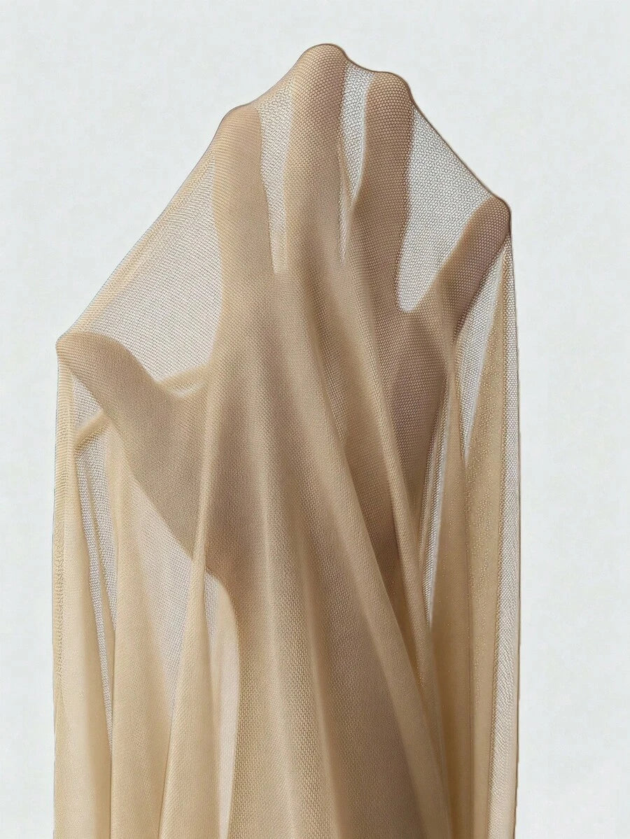 Viva Relle Plus Size Gebreide Mesh Sexy Spaghettibandjes Hoge Hals Doorschijnende Set van 2 Stuks