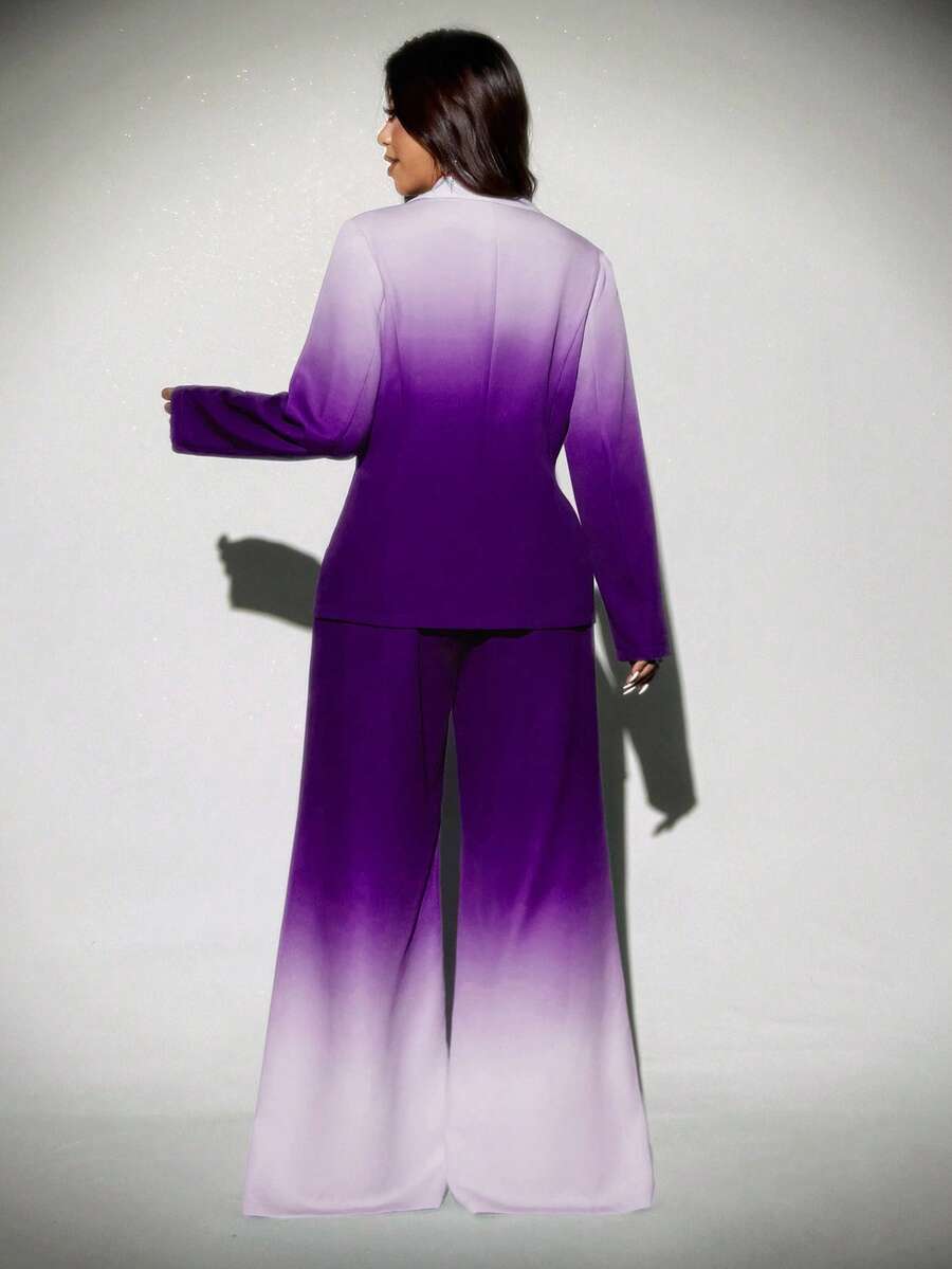 Viva Relle Plus-size ombre flared broek, elegante pakset