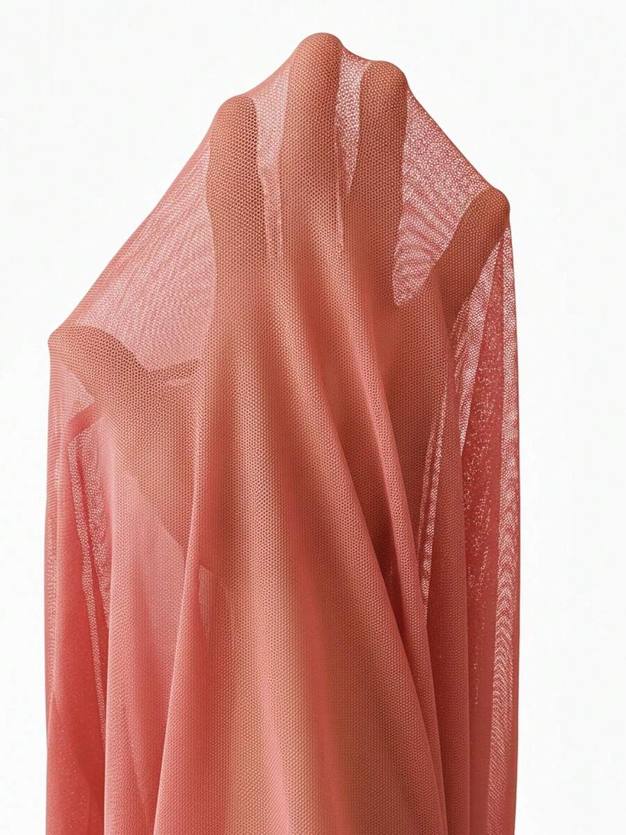 Viva Relle Plus Size Gebreide Mesh Sexy Spaghettibandjes Hoge Hals Doorschijnende Set van 2 Stuks